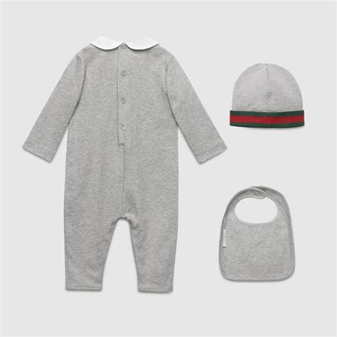 gucci baby web print three-piece gift set|Gift Sets and Onepiece for Baby Girls .